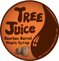 Tree Juice Bourbon Barrel Aged Maple Syrup | 100% Pure Grade A Maple Syrup | All Natural, Non GMO, Vegan, Gluten Free, Vegetarian, Paleo | 12 Ounce Bottle