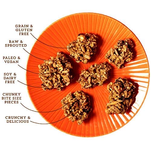 Lark Ellen Farm Cacao Cherry Grain-Free Granola Clusters, Organic Vegan Nut and Seed Mix, Gluten-Free Crunchy Bites for Snack, Breakfast, or Yogurt, 8 oz, 6 pack