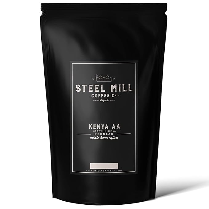 Steel Mill Coffee Co. - Kenya AA Single-Origin Ground Coffee - Regular - Medium Roast - 100% Arabica Beans - 2 lb Bag