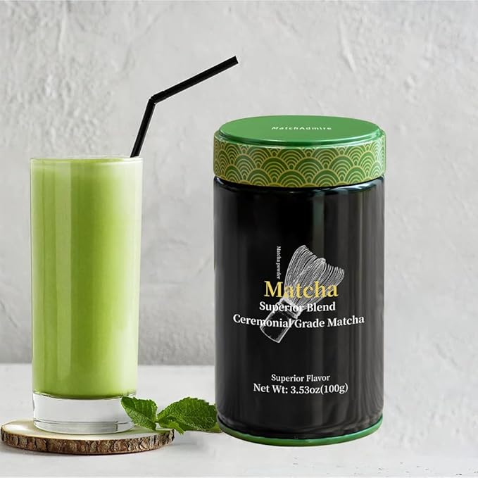 MatchAdmire Matcha Superior Ceremonial Blend – First Harvest Ceremonial Grade Matcha Green Tea Powder (3.53 Ounce (Pack of 1))