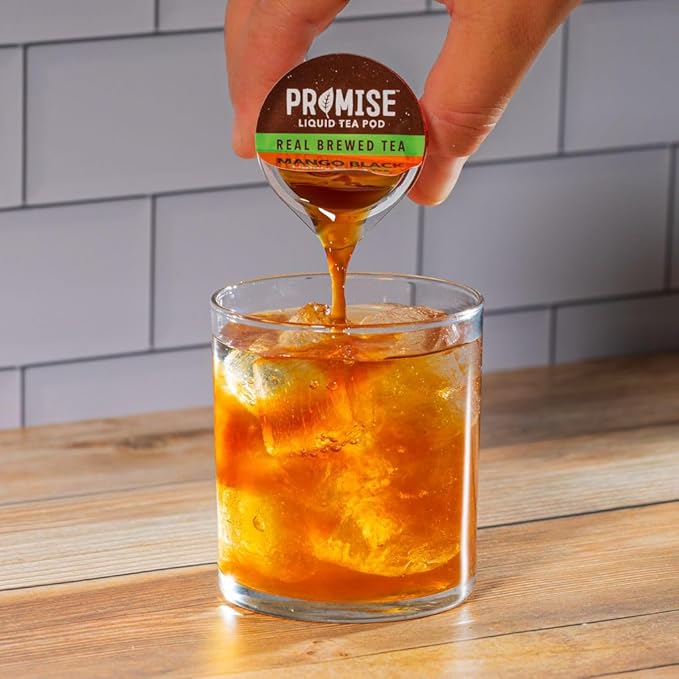 Promise Tea by Java House - Cold-Brewed Tea Concentrate Pods - Ethically Sourced - Mango Black Lightly Sweet Tea - Pack of 12