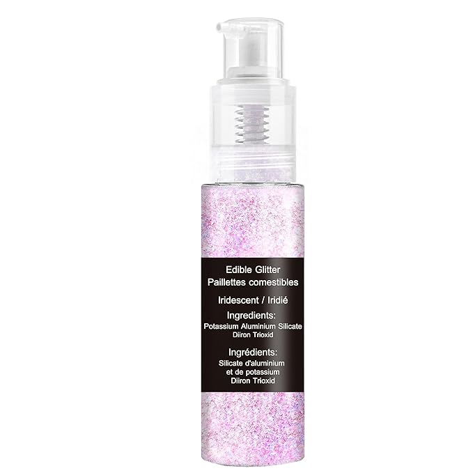 Iridescent Edible Glitter Spray - 22g Edible Luster Dust Metallic Food Grade Glitter for Drinks, Cake Decorating, Baking - Food Coloring Powder Shimmer for Cocktail, Icing, Candy