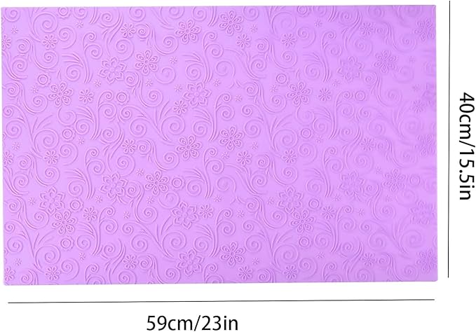 GROWTAIL Cake Fondant Impression Mat, Impression Lace Mold Fondant Cake Decorarting Tools-Spring Bloom/Spiricle/Crocodile Alligator Pattern (Spring Bloom)