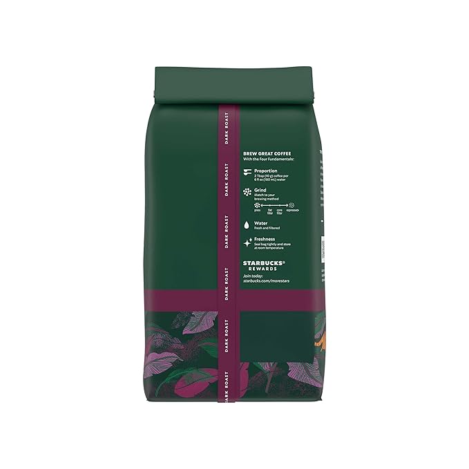 Starbucks Whole Bean Coffee, Dark Roast Coffee, Sumatra, 100% Arabica, 6 bags (12 oz each)