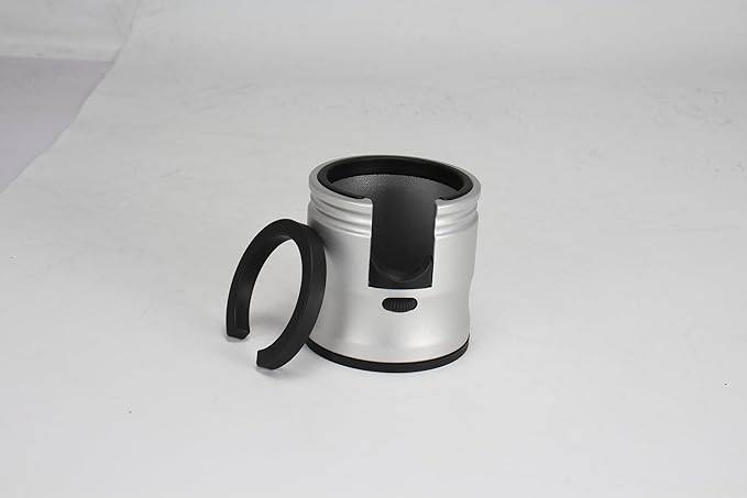 Espresso Tamping Station, Coffee Portafilter Holder, Aluminum Alloy Stand Fit for Most 51mm, 53mm, 54mm and 58mm Portafilter (Round,Silver)