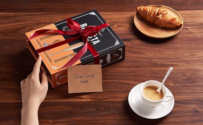 54mm Bottomless Portafilter-Tamper-Milk Frother-WDT Tool-Breville-Rosewood -Barista Coffee Espresso machine Accessories-Premium-Gift for Coffee Lovers MODBARISTA Premium Barista 4-IN-1 kit