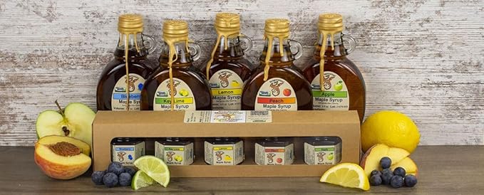 Dragonwood Flavored Maple Syrup (8 Fluid Ounces, Blueberry)