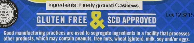 Wellbee's Cashew Flour - Gluten Free Nut Flour - Finely Ground Powder For Baking - Non GMO - No Additives - SCD Approved (1 LB.)