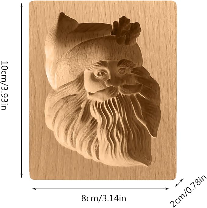 Wooden Cookie Biscuit Mold, 3D Baking Embossing Craft Decorating Tool, Suitable for Halloween Thanksgiving Christmas Kitchen DIY