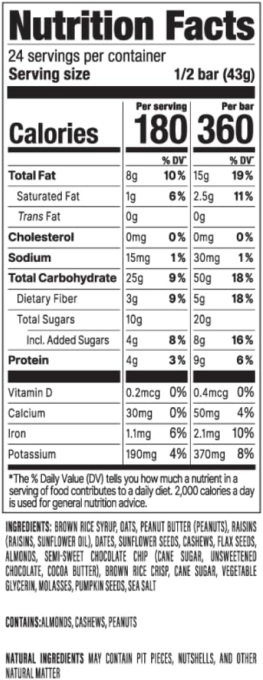 PROBAR - MEAL Bar, Original Trail Mix, Non-GMO, Gluten-Free, Healthy, Plant-Based, Whole-Food Ingredients, Natural Energy (12 Count)