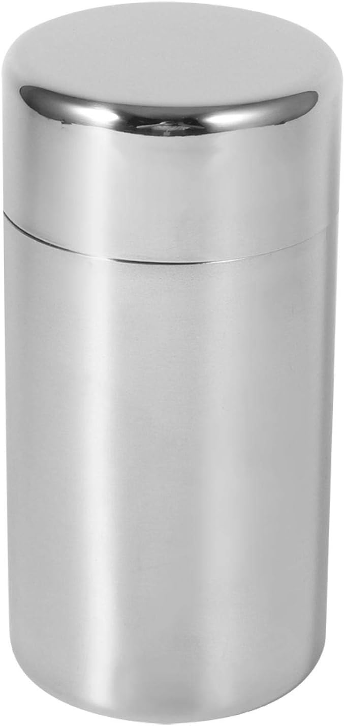Tea Canister, Double Seal Stainless Steel Tea Tin Canister with Airtight Double Lids for Loose Tea Coffee Candy Herbs and Spices Storage(l)