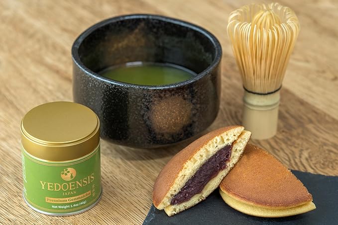 YEDOENSIS Genmaicha Powder - Organic Japanese Brown Rice Green Tea Powder, JAS Certified Organic Vegan Gluten-Free (40g)