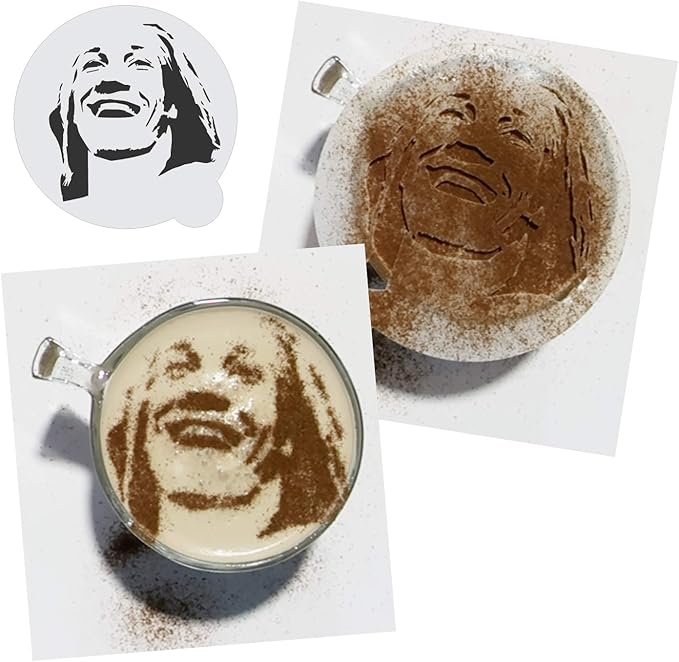 Stencil Stop Custom Coffee Stencil - Customizable for Business Logos, Faces, Images - 14 Mil Mylar Plastic (2.5 x 2.5 inches - 10 Pack)