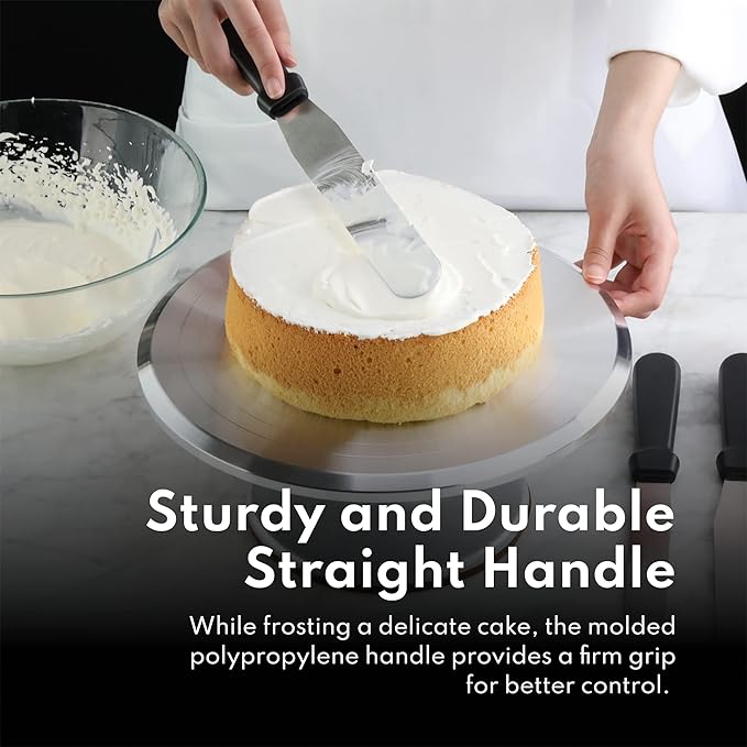 New Star Foodservice 38125 Straight Icing Spatula, 14-Inch Blade, 19-Inch Overall, Silver