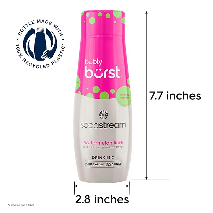 SodaStream Bubly Burst Watermelon Lime Drink Mix (440ml, Pack of 4)