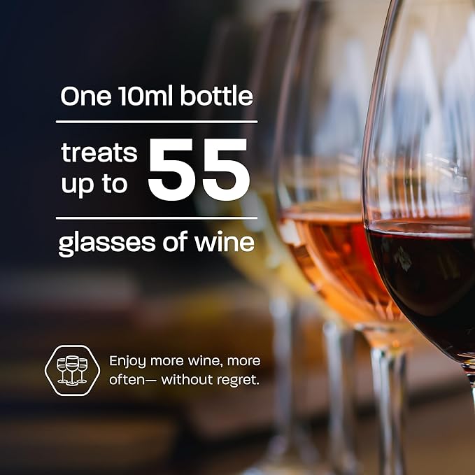 Drop It Wine Drops, Original - 10 mL, 12 Pack - Naturally Reduces Sulfites & Tannins in Red, White & Sparkling Wines - Portable, Easy to Use - Treats Up to 55 Glasses/9 Bottles of Wine Each - USA Made
