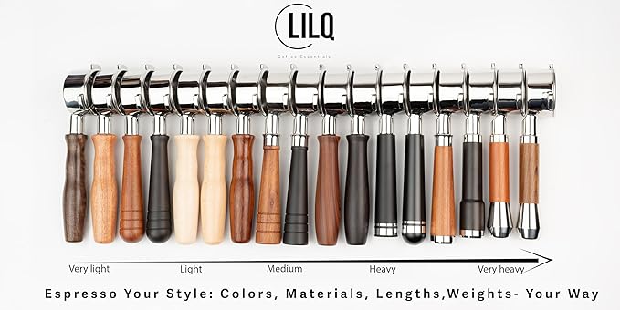 LILQ 54mm Spouted Portafilter Compatible with Breville Barista Express, Barista Pro, Bambino, and More –18-20g basket included (Olive Fusion, 54mm Breville Double Spouts)