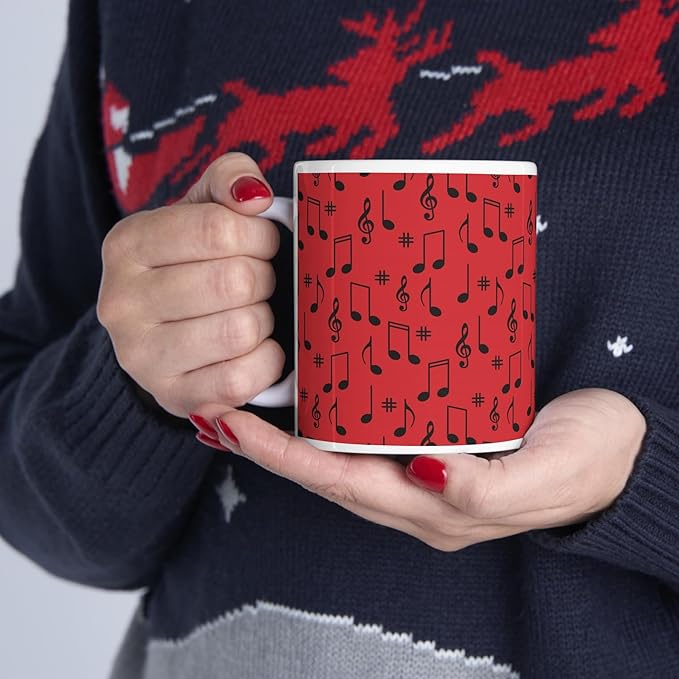 11 OZ Novelty Coffee Mugs - Christmas Gift (Music Theme)