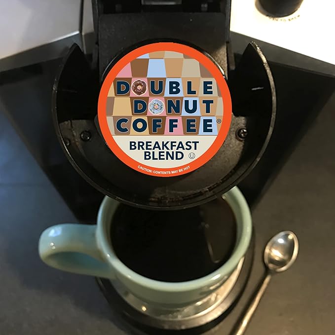 Double Donut Coffee Breakfast Blend Coffee Pods, Light Roast Coffee in Recyclable Single-Serve Pods for Keurig K Cups Brewer Machines, 48 Count Bulk Pack, original version