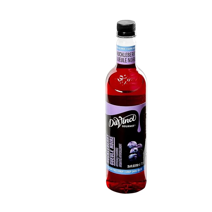 DaVinci Gourmet Sugar-Free Huckleberry Syrup, 25.4 Fluid Ounces (Pack of 4)