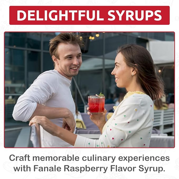 Fanale Premium Flavoring Concentrated Syrup for Bubble Tea 11 lb | Raspberry Flavor Syrup | for Boba Tea, Smoothies, Slushes, Desserts | 11lb | SRP270