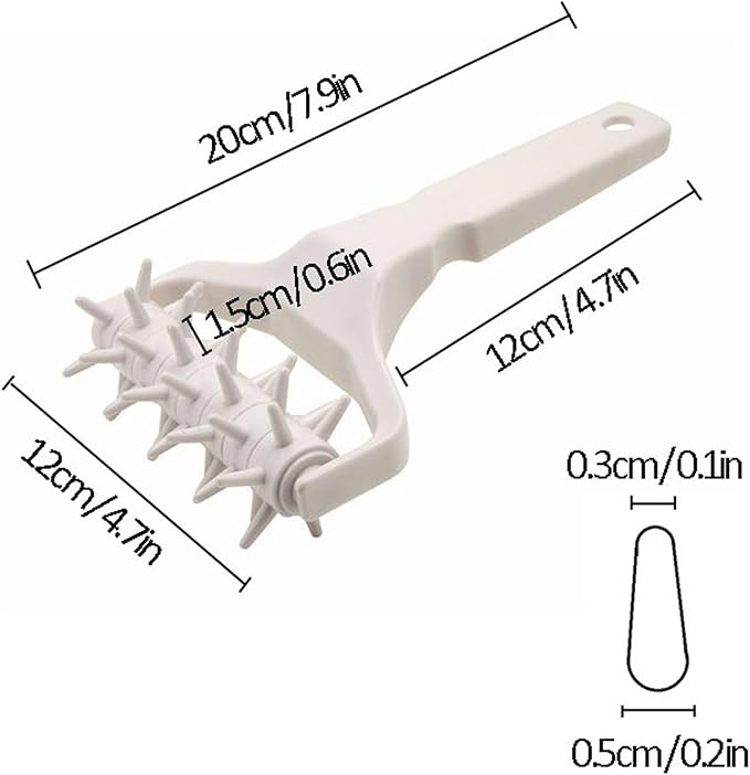 Time-Saver Pizza Dough Roller Docker - Dough Blistering Killer - Buy One Get Three (Pizza Cutter and Pastry Scraper) - Gift Package