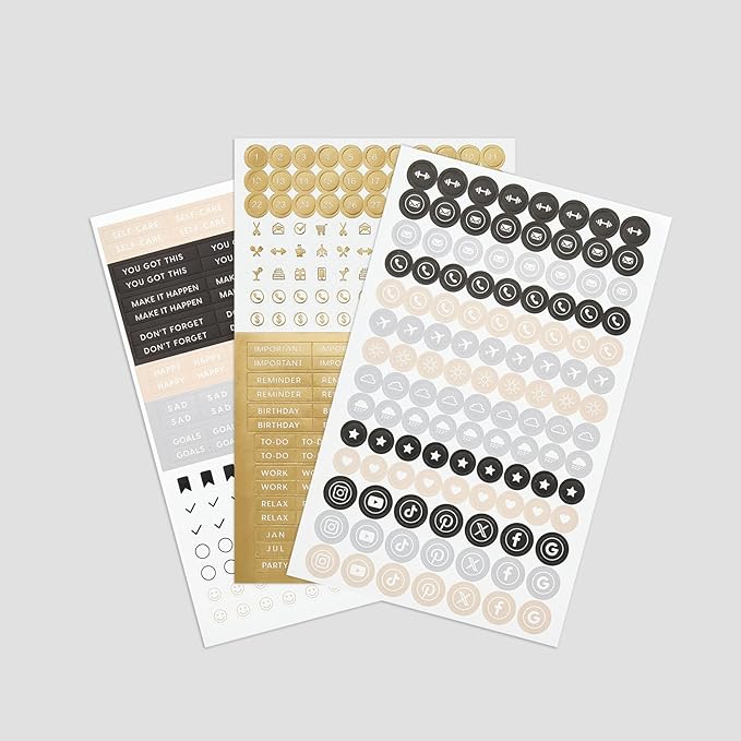 &And Per Se Dotted Journal Notebook, A5 Hardcover Bullet Dotted Journal, 160 Pages 100 gsm Thick Dotted Paper, 3 Sheets of Stickers Included - 5.7'' x 8''(Emerald)