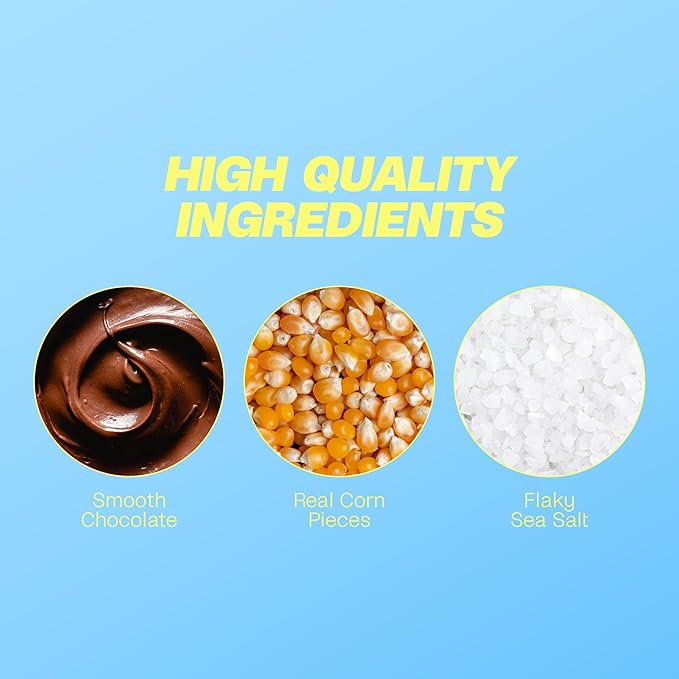 Misfits Vegan Protein (15 g) Bars, Sweet & Salty Caramel Popcorn | Plant Based, Gluten Free, Low Sugar & Carb Snacks with 4 g Fiber | Pack of 12