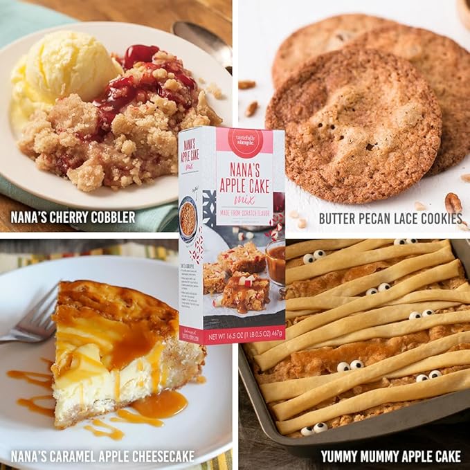 Tastefully Simple Nana's Apple Cake Mix, 16.5 Ounce (Pack of 2)