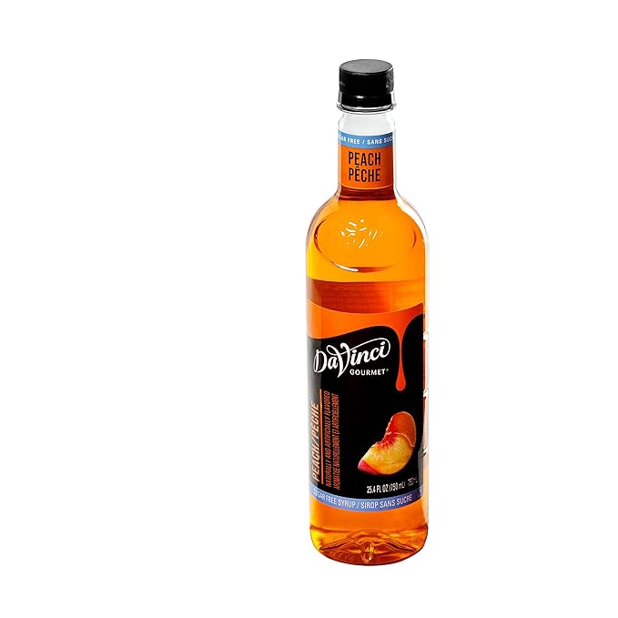 DaVinci Gourmet Sugar-Free Peach Syrup, 25.4 Ounce (Pack of 4)