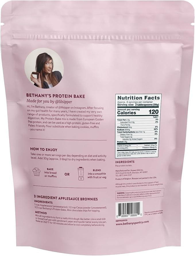Nuzest Bethany’s Pantry Plant Protein Bake Powder Flour Substitute for Baking 8.8 oz / 250 g