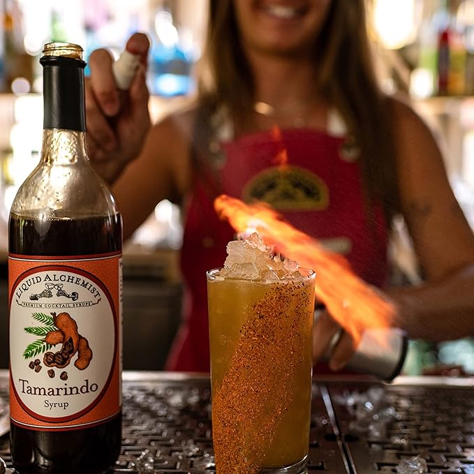Liquid Alchemist Tamarind Syrup for Cocktails - Real Ingredients Make our Tamarindo Syrup the Perfect Spicy Margarita Mix - Made with Fresh Tamarind Puree & All Natural Tamarind Concentrate (12 oz)
