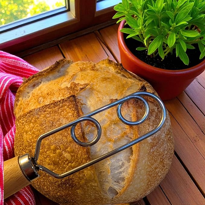 Sourdough Starter Stirring Hook | Improve the Mixing Standard Of Your Starter For Better Baking Results | Up Your Sourdough Starter Game | New England Sourdough Starter Co. (8 inches - Short Handle)