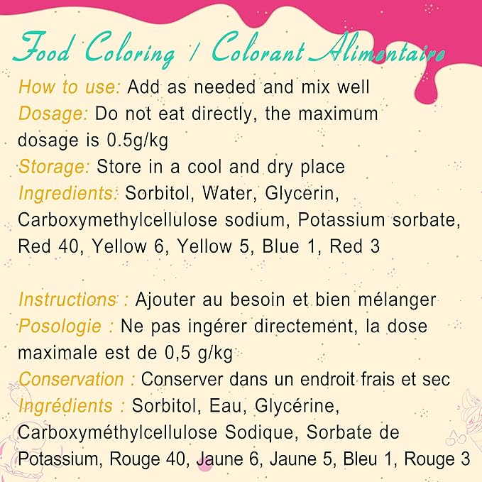 Food Coloring - Vibrant Liquid Icing Food Coloring Set for Baking, Cake Decorating, Easter Egg, Airbrush - Tasteless Food Color Dye for Fondant, Slime, DIY Crafts - 5.5 Fl.oz / 160ml Each (Black)