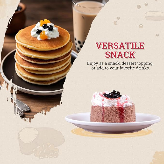 52USA Boba Tapioca Pearl, Black Sugar Flavor, Fresh Bubble Tea Pearl, 8.8 Oz (Pack of 2) – Ready in 5 Minutes, Soft & Chewy Black Tapioca Pearls for Milk Tea, Coffee, Smoothies & Desserts