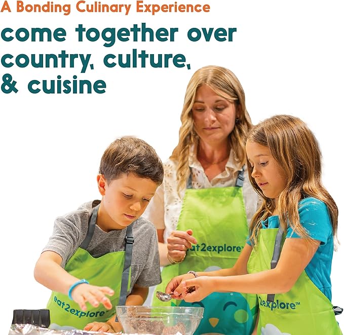 eat2explore Cooking Kits for Kids – Interactive & Educational Kids Cooking Sets Real for Ages 5 and Up,3 Recipe Cards & Global Ingredients – Fun Gift for Young Chefs (Thailand Edition)