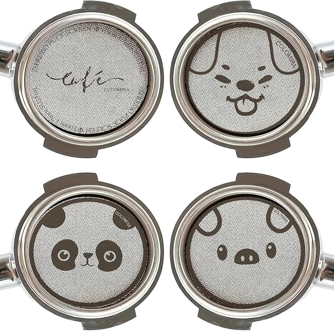 51mm Espresso Accessories Kit, Dosing Funnel and Puck Screen Set, Magnetic Coffee Funnel, 51mm Reusable Espresso Puck Screen, Espresso Tools(Panda)