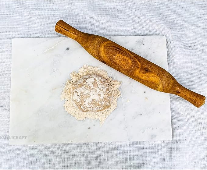 KC KULLICRAFT 8×12 White Marble Cheese & Charcuterie Serving Board – Natural Marble Cutting Board & Pastry Slab with Non‑Slip Feet – Premium Stone Kitchen Tray Gift.