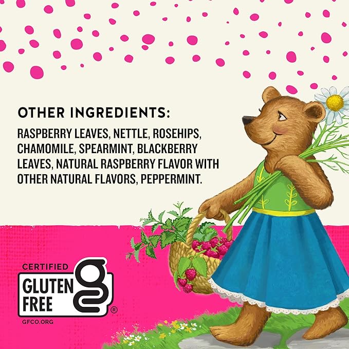 Celestial Seasonings SheWell Raspberry Leaf Wellness Tea, Caffeine Free, 16 Tea Bags Box