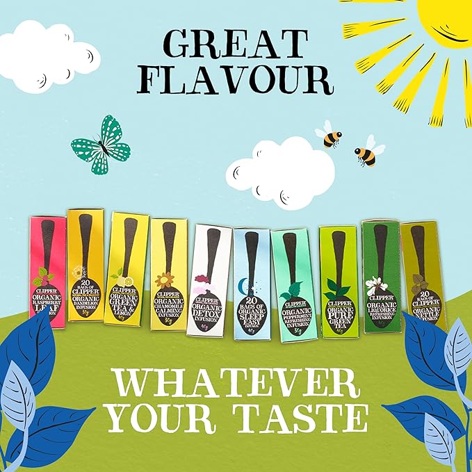 Clipper Tea, Organic Decaf, Plant-Based, Decaffeinated Black Tea, Great Over Ice, 1 Pack, 80 Unbleached Tea Bags