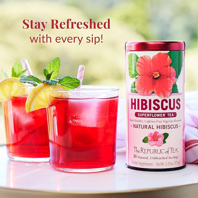 The Republic of Tea - Natural Hibiscus SuperFlower Tea (36 Tea Bags)