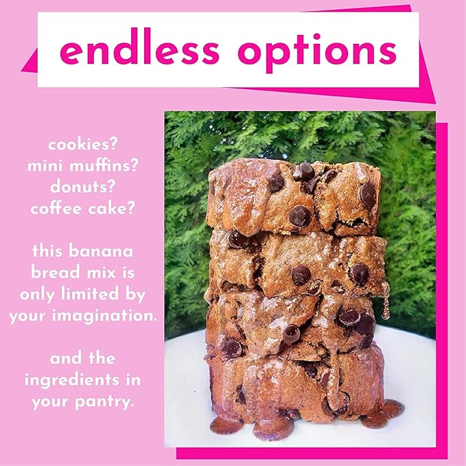 GoNanas Cinnamon Roll Banana Bread Mix, Vegan, Gluten Free Healthy Snacks. Oat Flour Bread or Muffin Mix. Women Owned, US Ingredients, Dairy Free, Nut Free, Delicious Snacks (3 Pack)