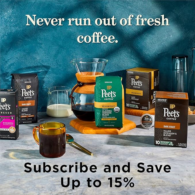 Peet's Coffee, Light Roast Keurig K-Cup Pods - Luminosa Breakfast Blend (6 Boxes of 10 K-Cup Pods)