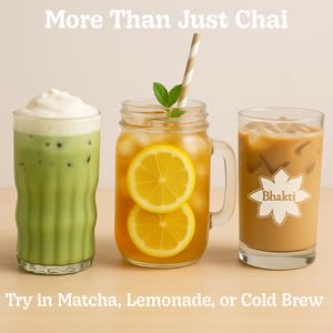 Bhakti Chai Tea Concentrate | Sugar-Free, Organic Fresh Ginger, Black Tea, Spiced, Dairy-Free, Vegan (Pack of 2)