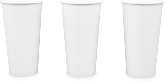 Paper Cups 20 oz 500 Pack for Coffee & Tea 20 oz Made in USA | Bulk 500 Count for Home, Office, Restaurants & Parties | Recyclable Disposable 20 Ounce To-Go Cups for Hot Drinks