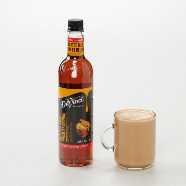 DaVinci Gourmet Classic Butter Rum Syrup, 25.4 Fluid Ounces (Pack of 4)