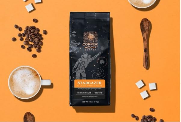 Copper Moon Ground Coffee, Stargazer Blend, Medium Roast, 3 Bags (12 oz. Each)