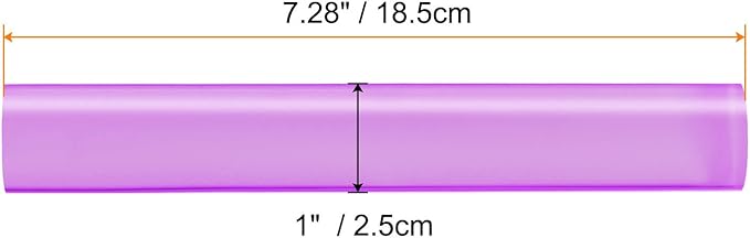 HARFINGTON Acrylic Clay Roller 7.28 Inch x 1 Inch Solid Non-Stick Plastic Round Tube Roller Polymer Clay Rod Fondant Rolling Pin for Shaping, Sculpting, Modeling DIY Crafts, Purple