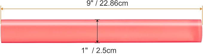 HARFINGTON Acrylic Clay Roller 9 Inch x 1 Inch Solid Non-Stick Plastic Round Tube Roller Polymer Clay Rod Fondant Rolling Pin for Shaping, Sculpting, Modeling DIY Crafts, Pink