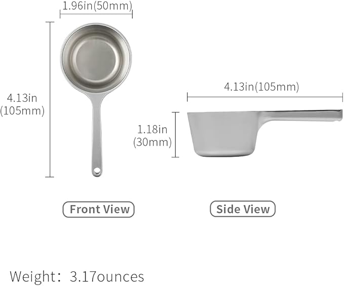 watchget Coffee Scoop 1 Tablespoon Metal Measuring Spoon for Coffee Beans, Ground Coffee, Tea, Milk, Short Handle Measuring Scoop Kitchen Tool
